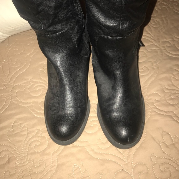 Black over the knee boots - Picture 2 of 5